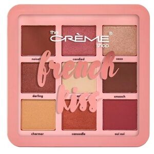 5/$50 🍁 The Crème Shop French Kiss Eyeshadow Palette - Red, Pink, Gold